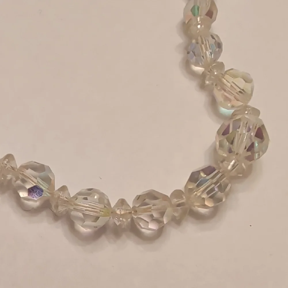 Vintage Aurora Borealis Crystal Necklace - Picture 2 of 7